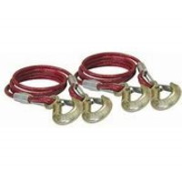 (image for) 80 Inch 10,000 lb Double Hooks Coiled Safety Cables #653