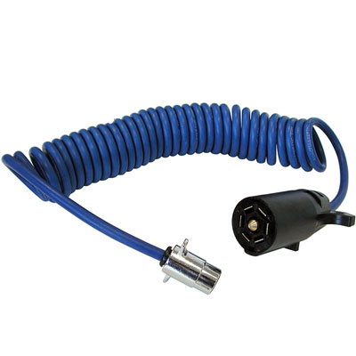 (image for) 4-Wire Flexo-Coil Tow Bar Power Cord With 4-Way And 7-Way Plug #1047-B3 - Click Image to Close