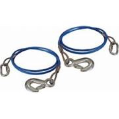 (image for) 76" Tow Bar Safety Cables 8,000 lb Single Hook Straight #645-76 - Click Image to Close