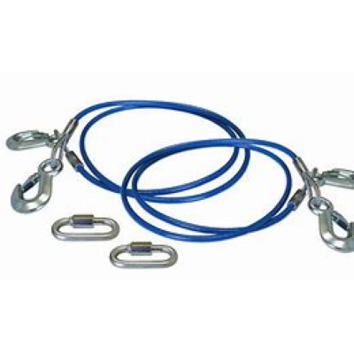 (image for) 64" Tow Bar Safety Cables 8,000 lb Double Hook Straight #646 - Click Image to Close