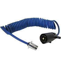 (image for) 4-Wire Flexo-Coil Tow Bar Power Cord With 4-Way And 7-Way Plug #1047-B3